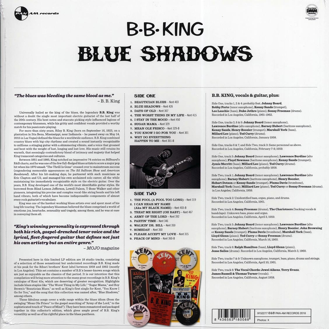 BB King - Blue Shadows: Underrated Kent Recordings, 1958-1962 (DMM) (ltd. ed.) (180g) (High-Def VV)