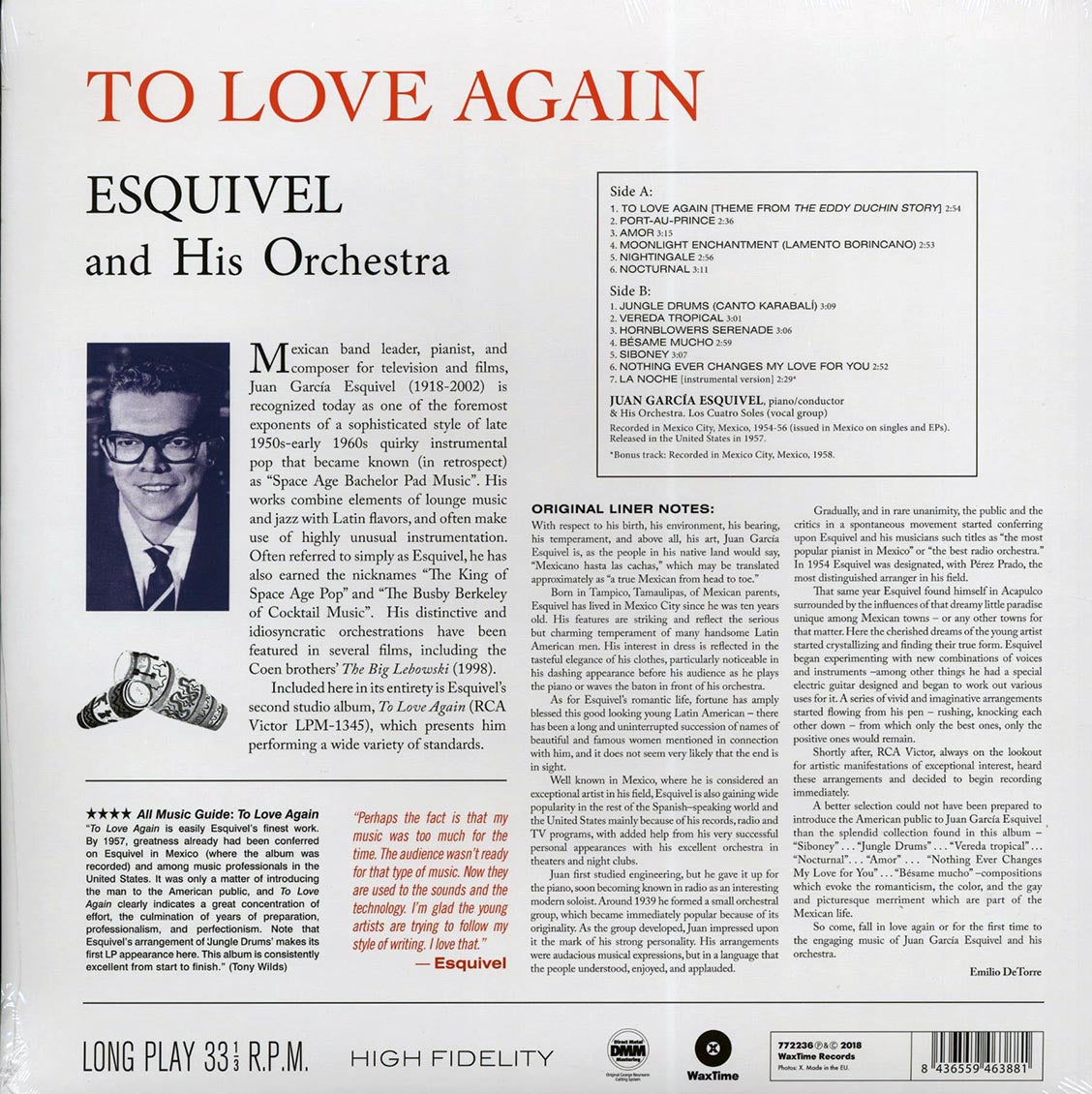 Esquivel & His Orchestra - To Love Again (DMM) (ltd. ed.) (180g) (High-Def VV) (remastered)