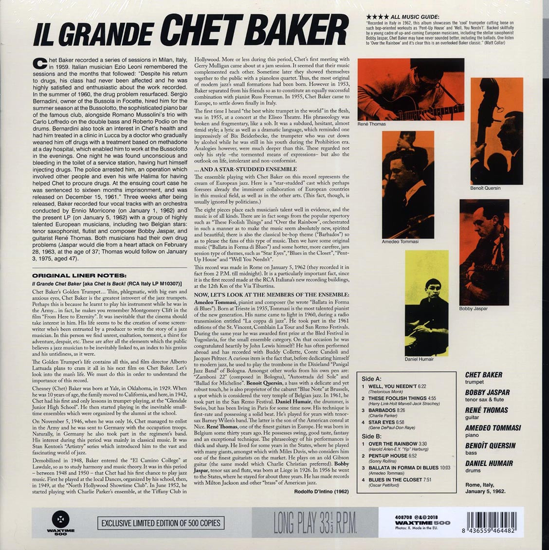 Chet Baker - Il Grande Chet Baker (ltd. 500 copies made) (180g)