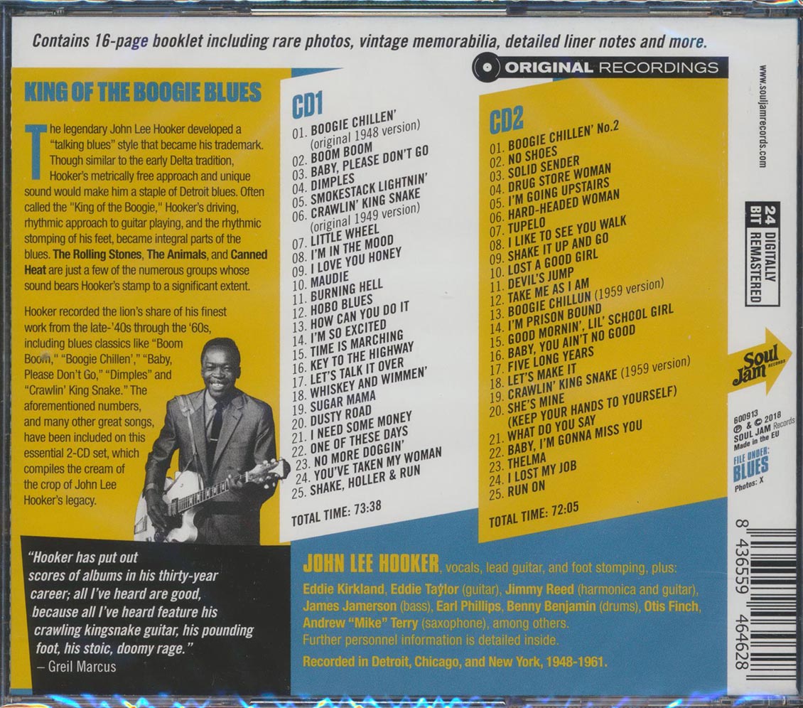 John Lee Hooker - Boogie Chillen': 50 Original All-Time Classics (50 tracks) (2xCD) (incl. 16-page booklet) (24-bit mastering) (remastered)