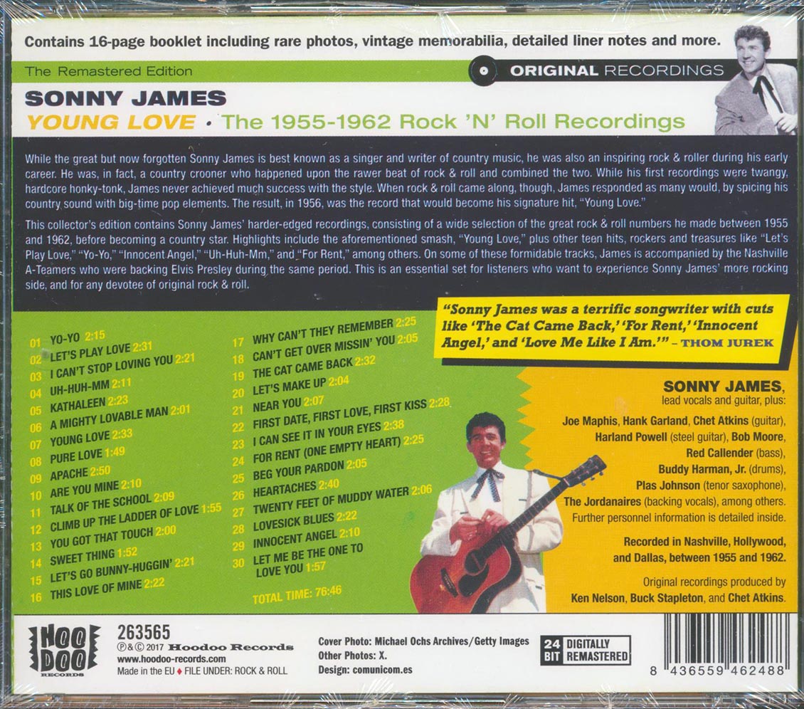 Sonny James - Young Love: The 1955-1962 Rock 'N' Roll Recordings (30 tracks) (incl. 16-page booklet) (24-bit mastering) (remastered)