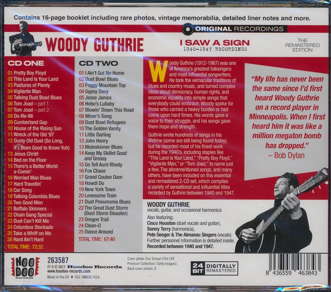 Woody Guthrie - I Saw A Sign: 1940-1947 Recordings (51 tracks) (2xCD) (incl. 16-page booklet) (24-bit mastering) (remastered)