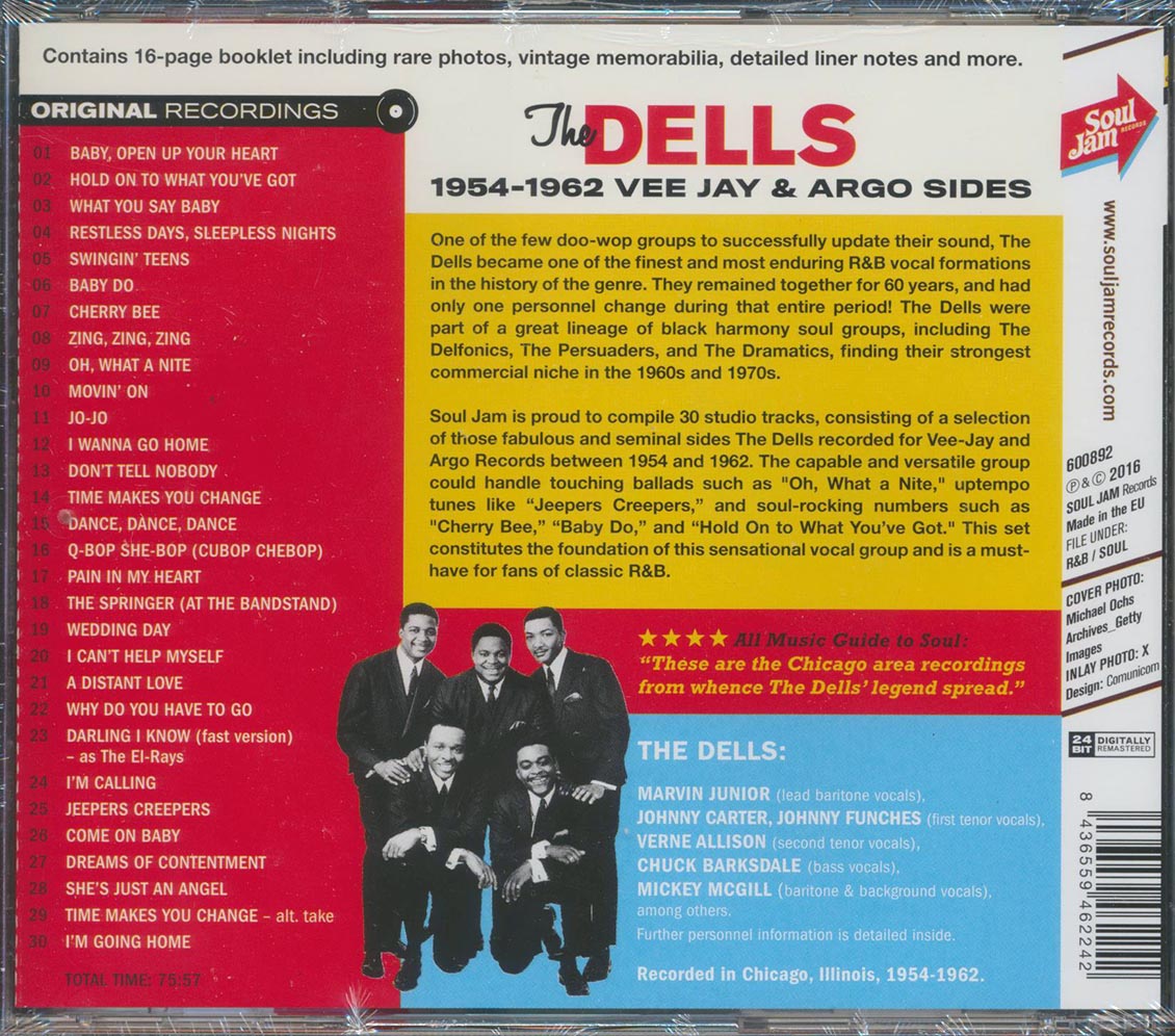 The Dells - Oh What A Nite! 1954-1962 Vee-Jay & Argo Sides (30 tracks) (incl. 16-page booklet) (24-bit mastering) (remastered)
