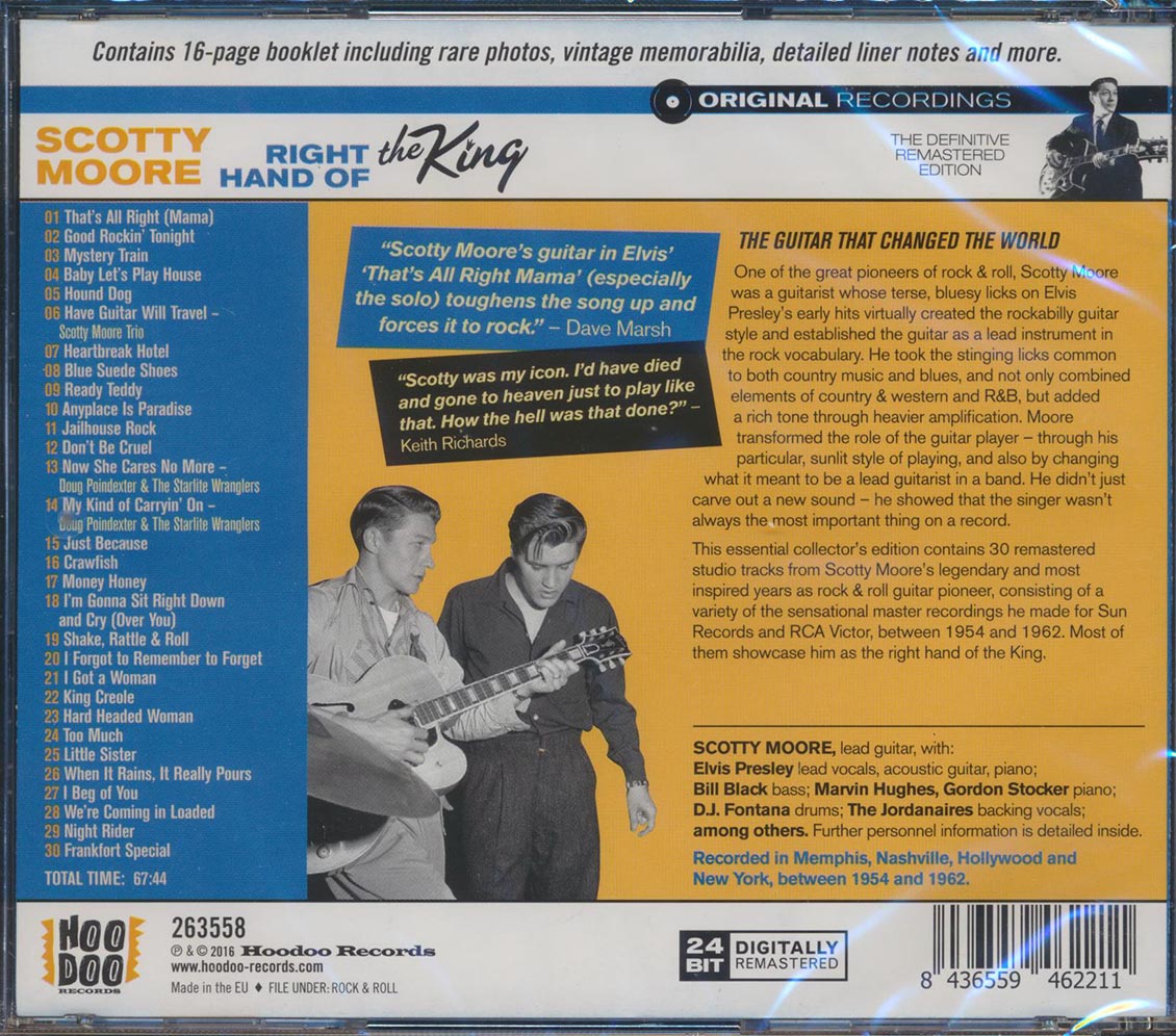 Scotty Moore - Right Hand Of The King: 1954-1962 Recordings With Elvis Presley (30 tracks) (incl. 16-page booklet) (remastered) (24-bit mastering)