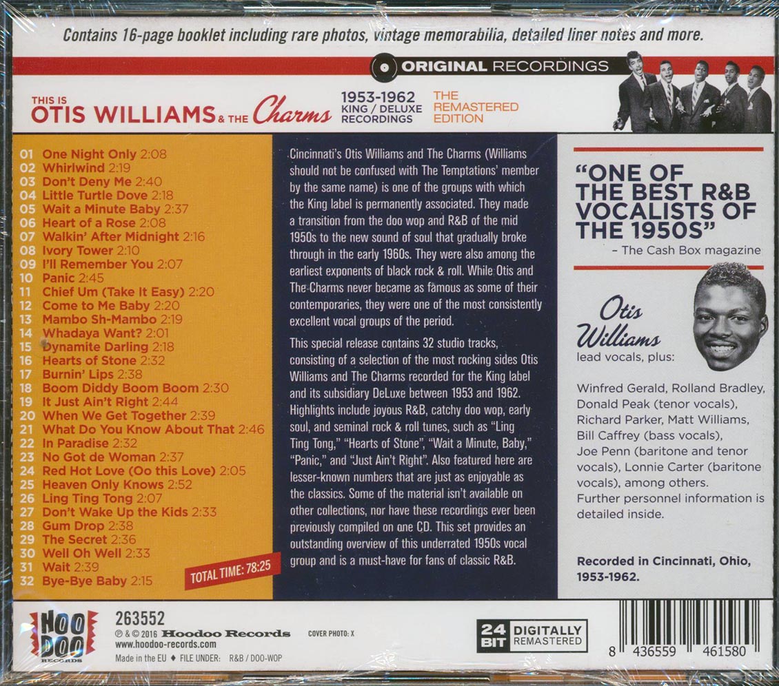 Otis Williams & The Charms - 1953-1962 King/Deluxe Recordings (32 tracks) (incl. 16-page booklet) (remastered) (24-bit mastering)