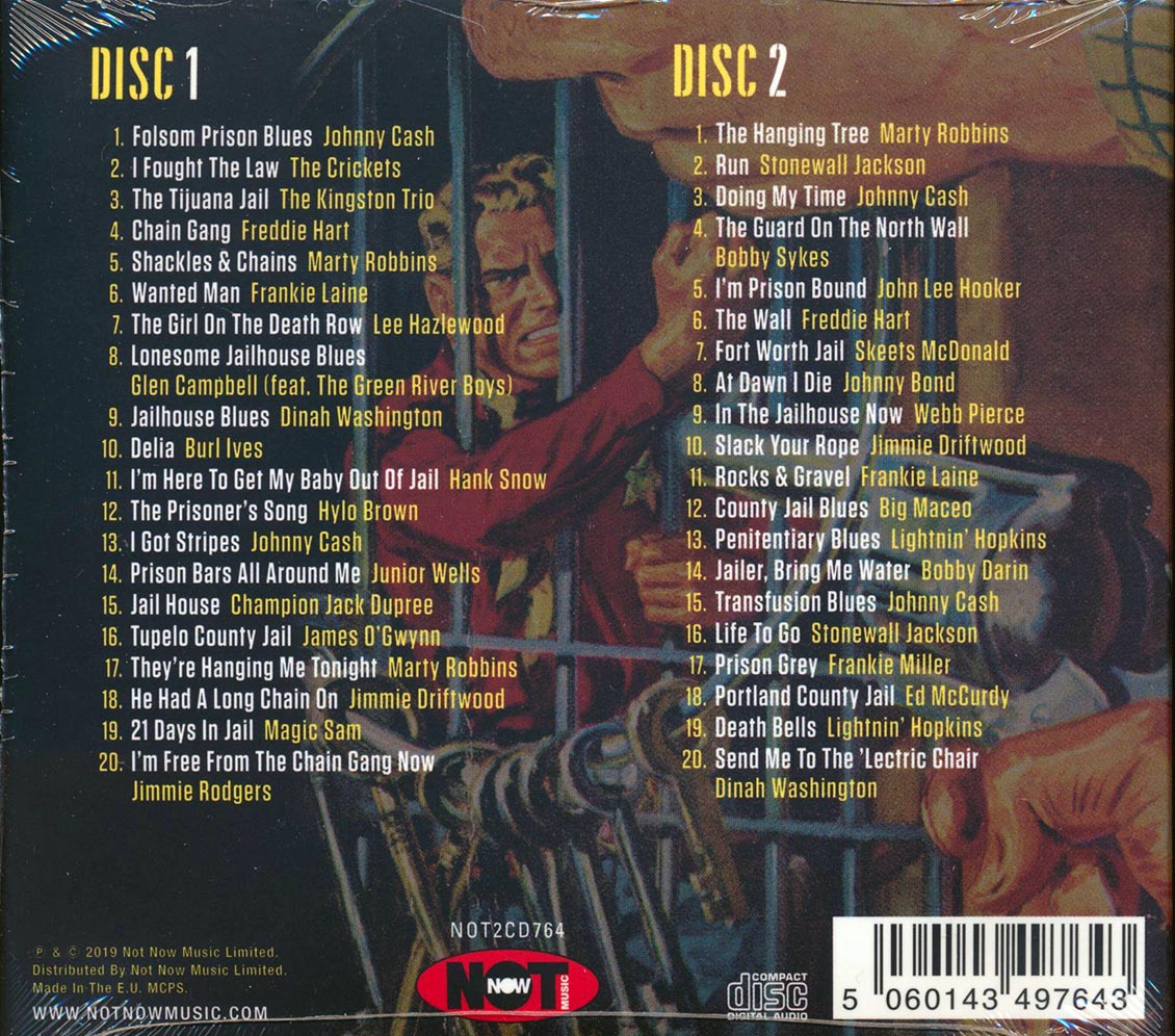 Johnny Cash, Lee Hazlewood, Marty Robbins, Etc. - Behind Bars: 40 Tales Of Prisons, Jailbreaks & Death (40 tracks) (2xCD) (deluxe 3-fold digipak)