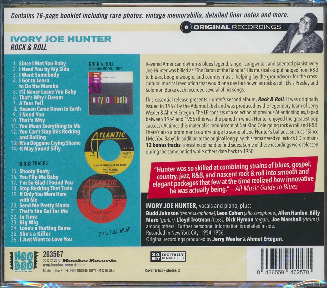 Ivory Joe Hunter - Rock & Roll (26 tracks) (+ 13 bonus tracks) (incl. 16-page booklet) (24-bit mastering) (remastered)