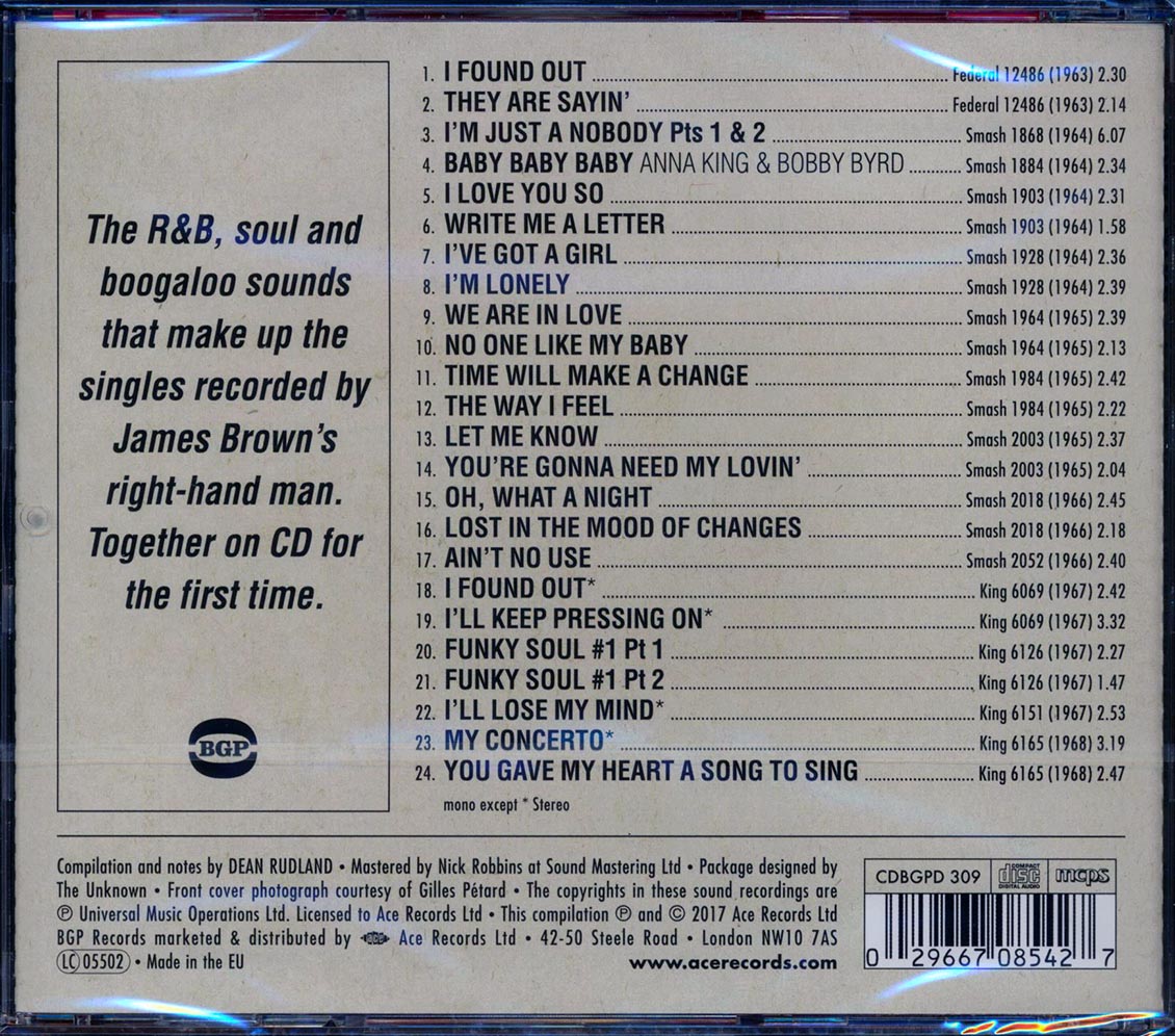 Bobby Byrd - Help For My Brother: The Pre-Funk Singles 1963-68 (24 tracks) (incl. large booklet)
