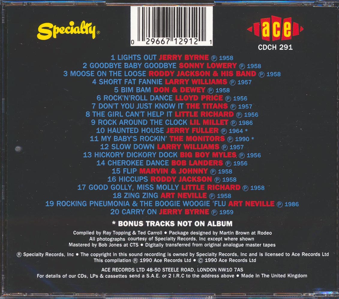 Little Richard, The Titans, Sonny Lowery, Etc. - Specialty Rock 'N' Roll (20 tracks) (remastered)