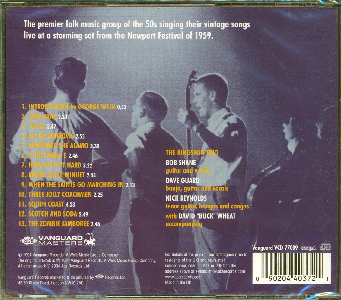 The Kingston Trio - Live At Newport: Newport Folk Festival Classics (remastered)
