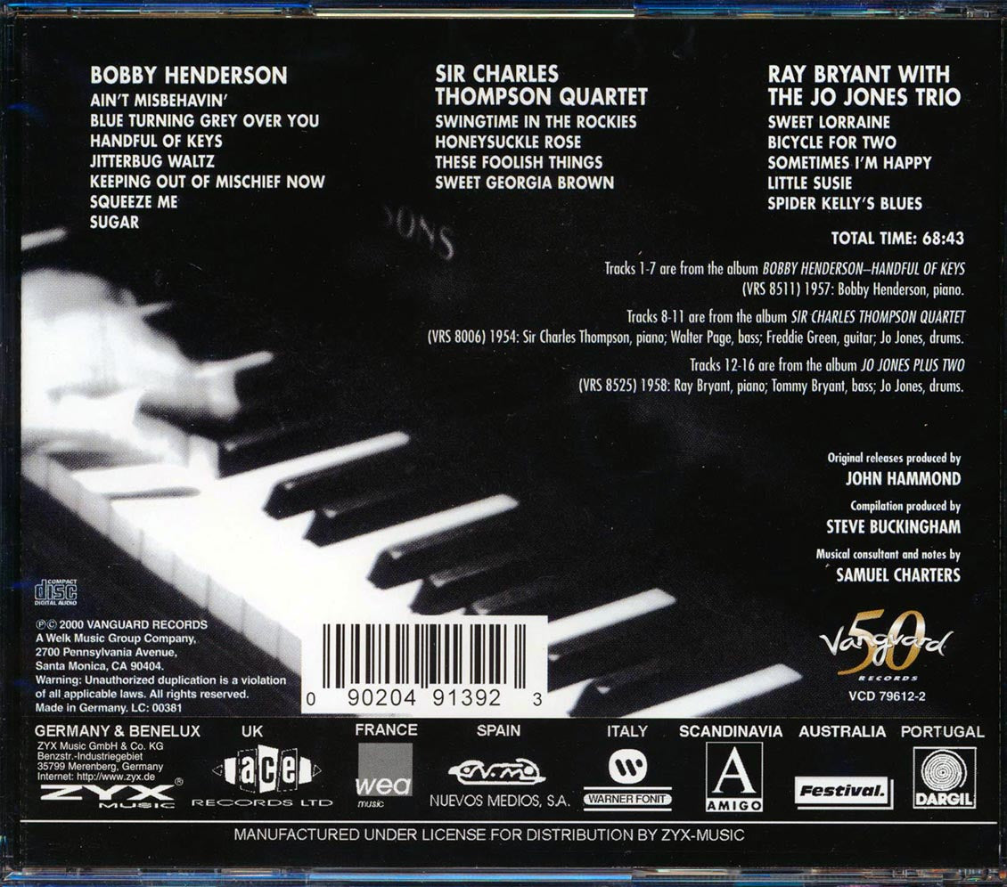 Ray Bryant, Bobby Henderson, Sir Charles Thompson - Key One Up (incl. large booklet) (24-bit mastering) (remastered)