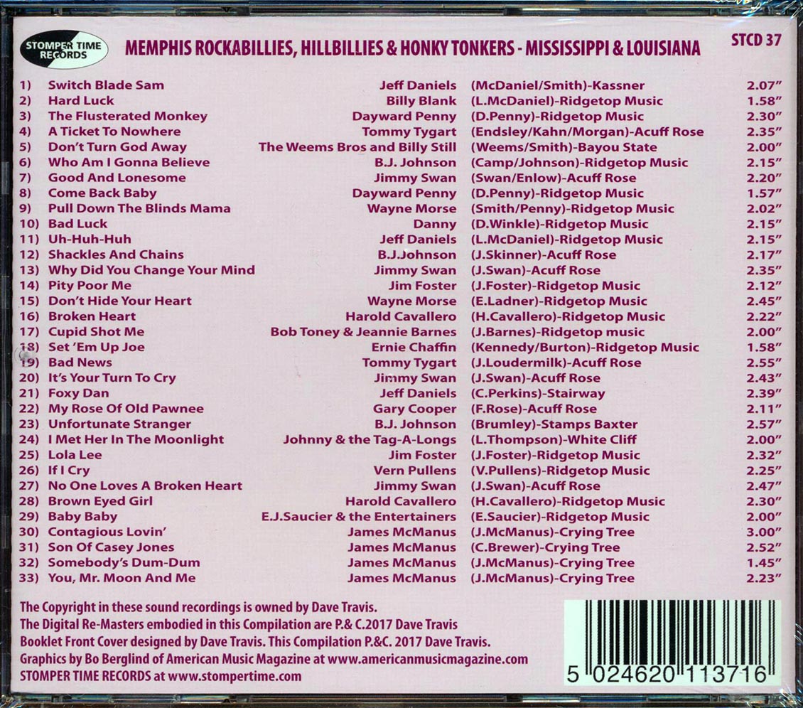 Vern Pullens, Billy Blank, Jimmy Swan, Etc. - Rockabillies, Hillbillies & Honky Tonkers From Mississippi And Louisiana: The Big Howdy Recording Company Story (33 tracks) (incl. large booklet) (remastered)