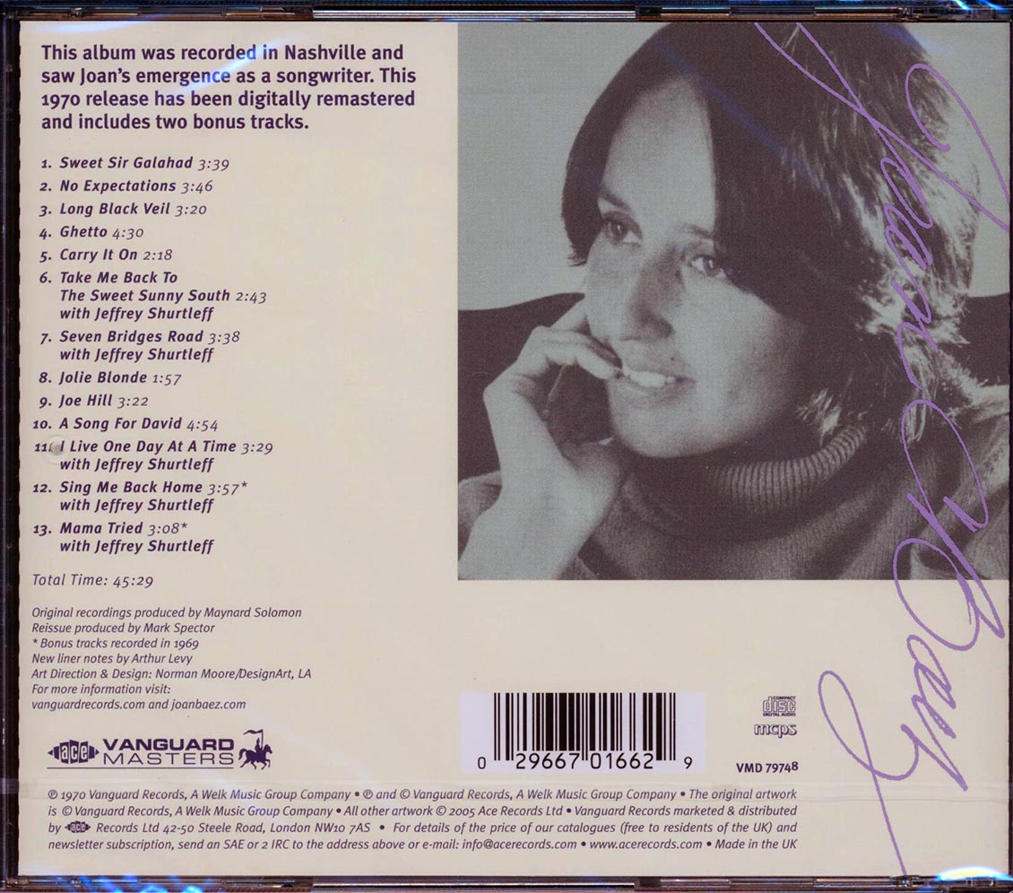 Joan Baez - One Day At A Time (+ 3 bonus tracks) (remastered)