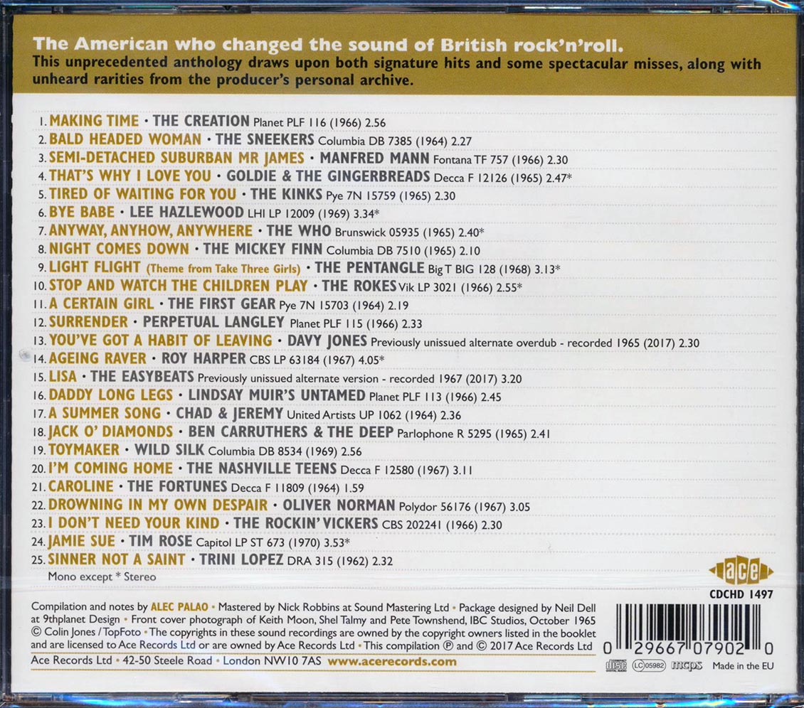 Goldie & The Gingerbreads, Manfered Mann, The Rokes, The Creation, Etc. - Making Time: A Shel Talmy Production (25 tracks) (incl. large booklet) (remastered)