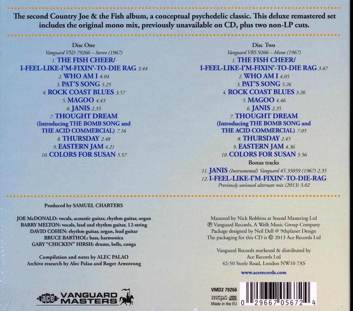 Country Joe & The Fish - I Feel Like I'm Fixin' To Die (22 tracks) (+ 3 bonus tracks) (mono+stereo) (2xCD) (incl. large booklet) (deluxe 3-fold digipak) (r