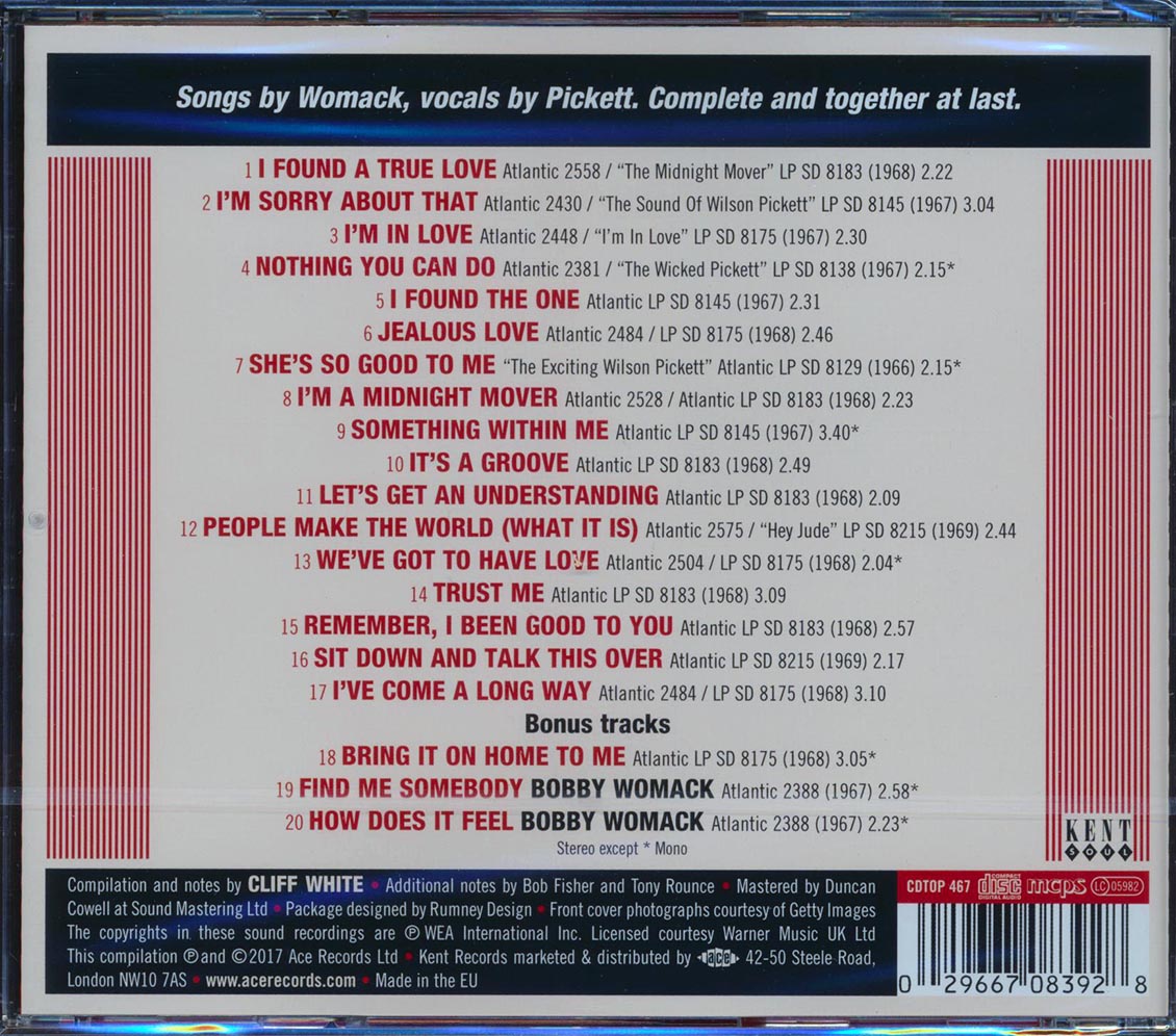 Wilson Pickett - Sings Bobby Womack (20 tracks) (incl. large booklet) (remastered)