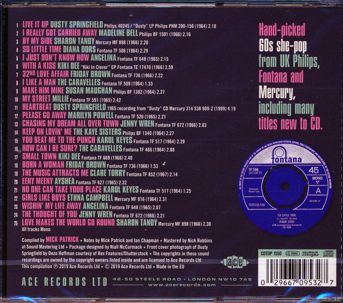 Dusty Springfield, Kiki Dee, Millie, Etc. - Live It Up! Bayswater Beat Girls 1964-1967 (25 tracks) (incl. large booklet) (remastered)