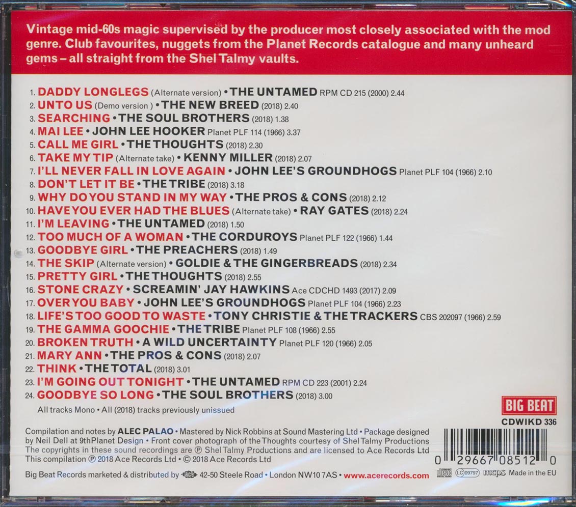 Goldie & The Gingerbreads, The Untamed, The New Breed, Etc. - Planet Mod: Brit Soul, R&B And Freakbeat From The Shel Talmy Vaults (24 tracks) (incl. large booklet) (remastered)