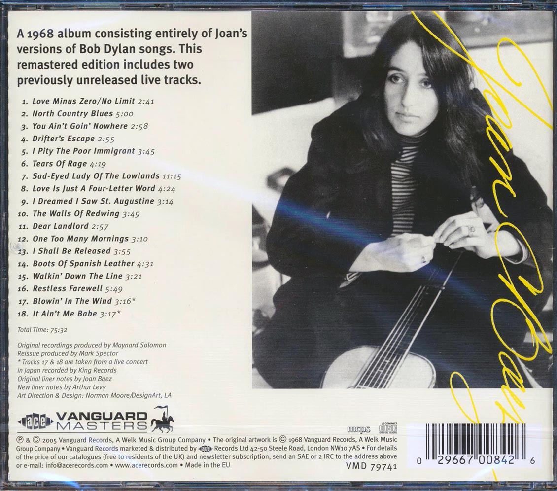 Joan Baez - Any Day Now (+ 3 bonus tracks) (remastered)