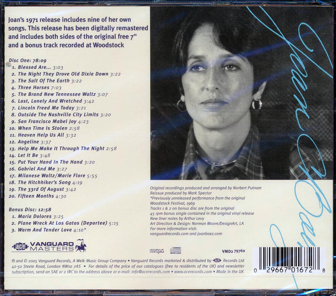 Joan Baez - Blessed Are.. (23 tracks) (+ 4 bonus tracks) (2xCD) (remastered)