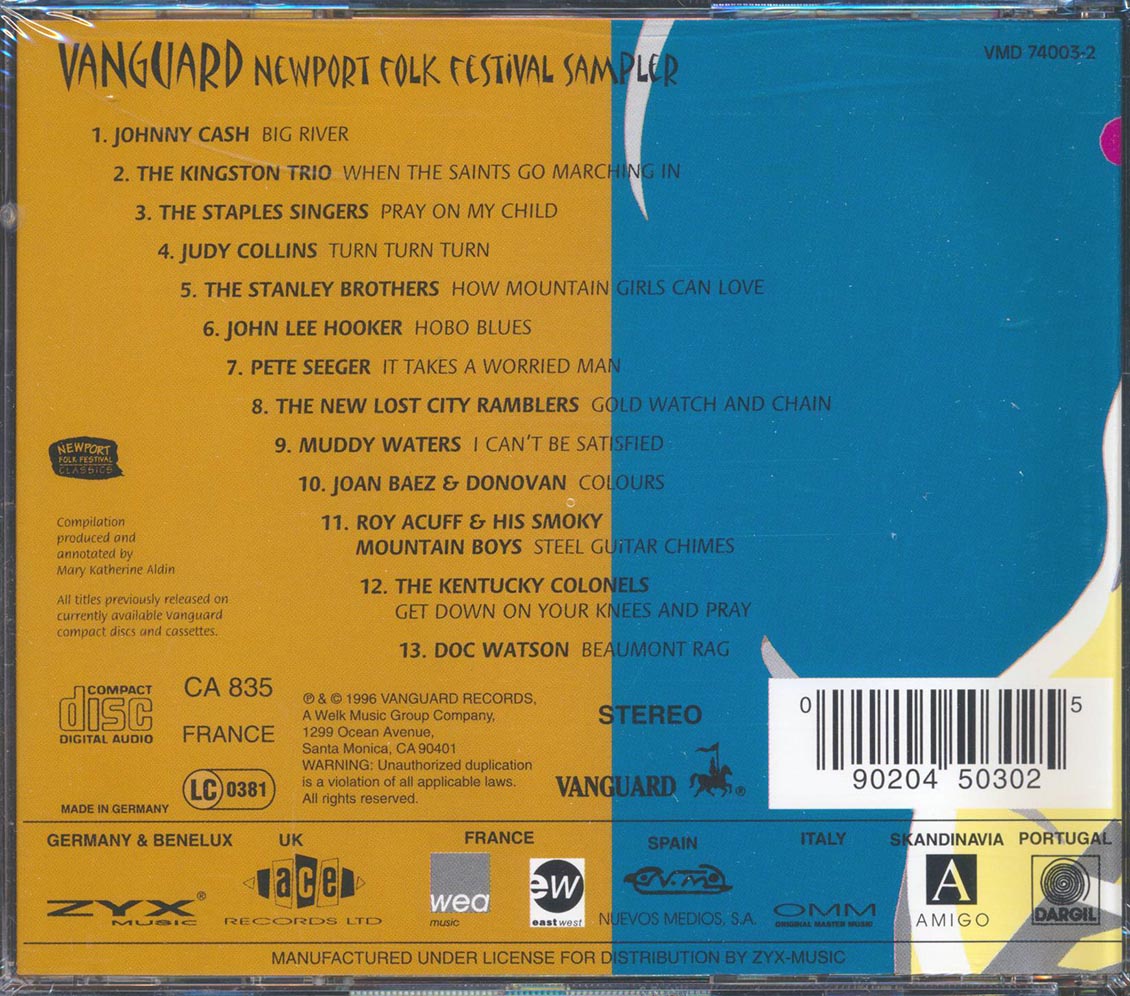 Johnny Cash, Pete Seeger, Muddy Waters, Etc. - Vanguard Newport Festival Sampler (remastered)