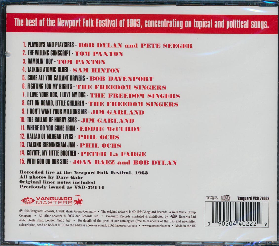 Bob Dylan, Tom Paxton, Jim Garland, Phil Ochs, Etc. - Newport Broadside: Topical Songs At The Newport Folk Festival, 1963 (remastered)