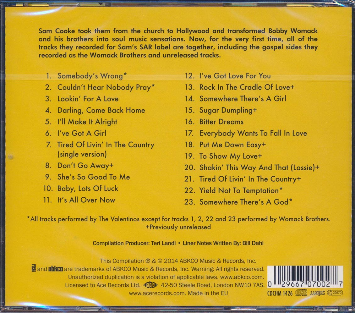 The Valentinos - Lookin' For A Love: The Complete SAR Recordings (23 tracks) (incl. large booklet) (remastered)