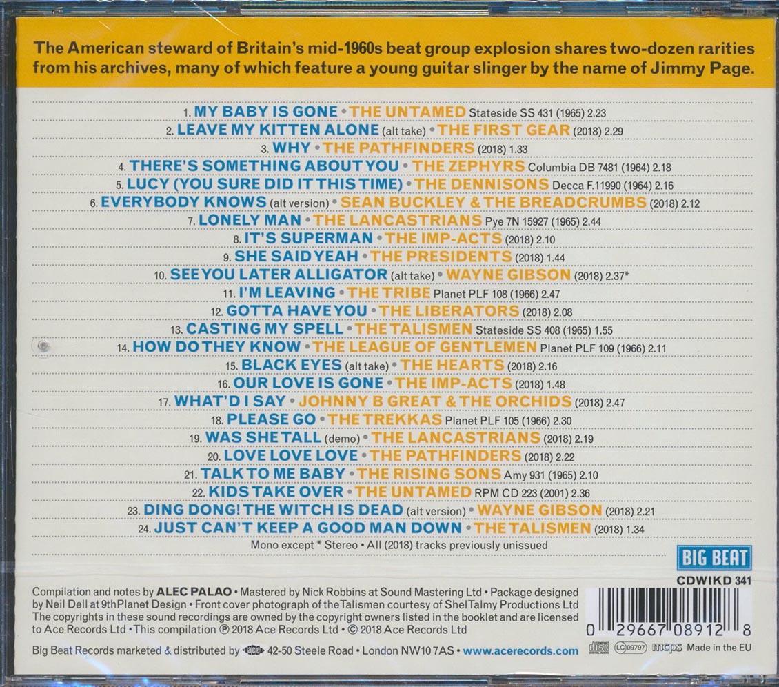 Johnny B Great & The Orchids, The Untamed, The Tribe, Etc. - Planet Beat: From The Shel Talmy Vaults (24 tracks) (incl. large booklet) (remastered)