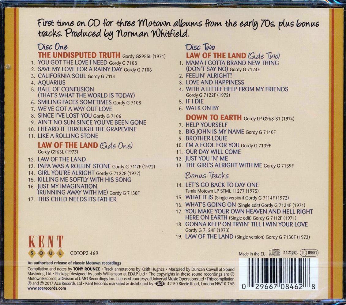 The Undisputed Truth - Nothing But The Truth (3 albums on 2 CDs) (36 tracks) (2xCD) (incl. large booklet) (remastered)