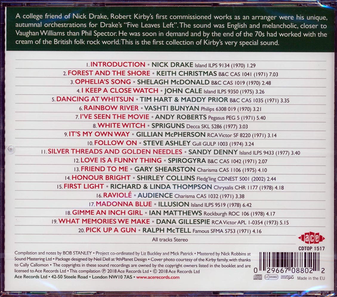 Nick Drake, Ian Matthews, John Cale, Etc. - When The Day Is Done: The Orchestrations Of Robery Kirby (20 tracks) (incl. large booklet) (remastered)