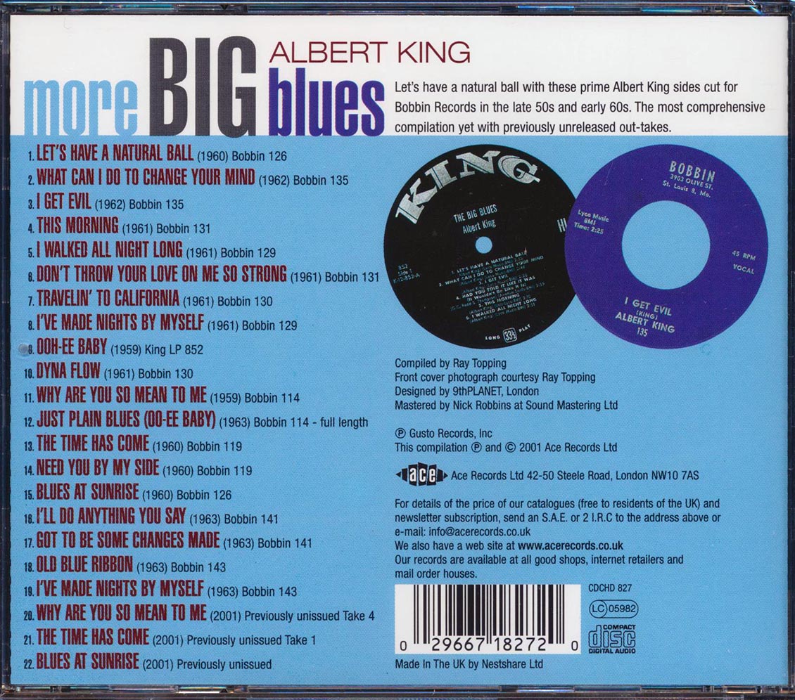 Albery King - More Big Blues (22 tracks) (incl. large booklet) (remastered)
