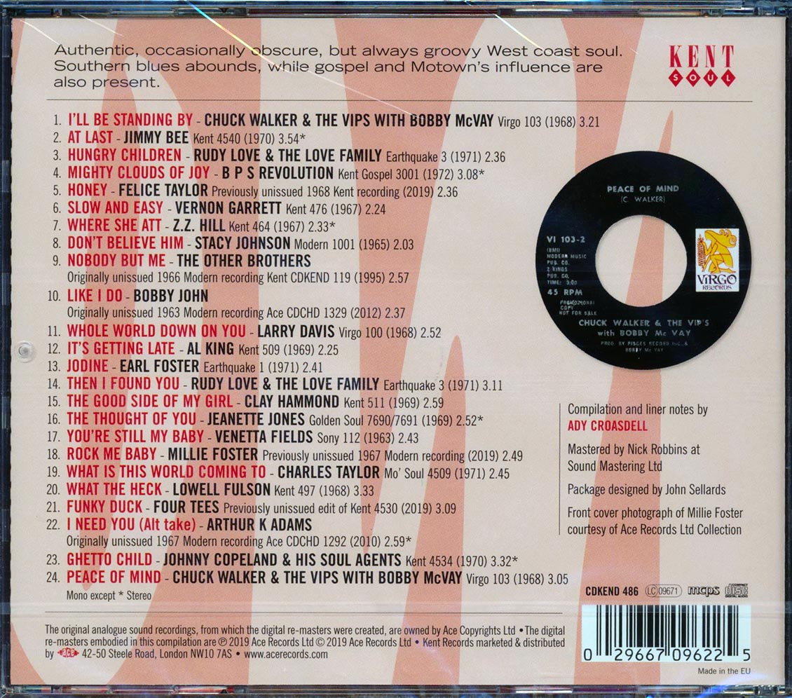 ZZ Hill, Lowell Fulson, Four Tees, Etc. - Los Angeles Soul Volume 2: Kent-Modern's Black Music Legacy 1963-1972 (24 tracks) (incl. large booklet) (remastered)