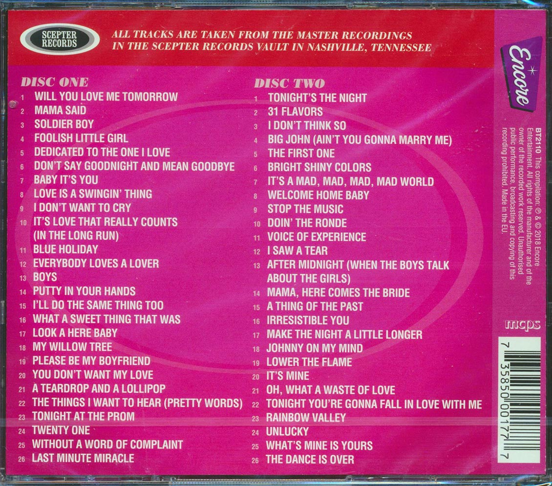 The Shirelles - Will You Love Me Tomorrow: The Opriginal Scepter Master Tapes (52 tracks) (2xCD)
