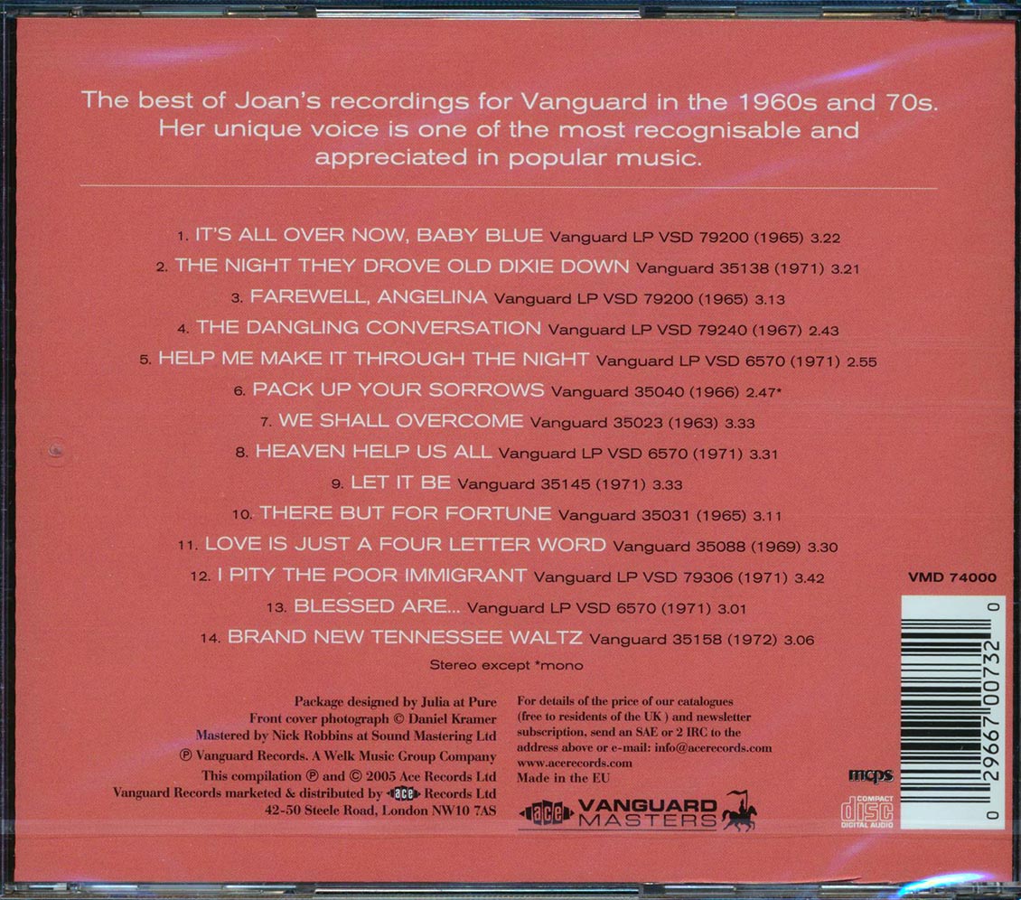 Joan Baez - The Best Of The Vanguard Years (remastered)