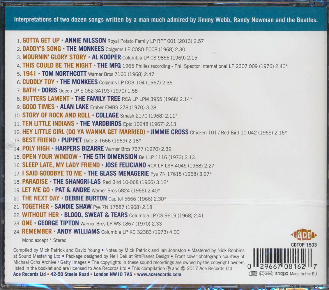 Annie Nilsson, The Monkees, The Yardbirds, Etc. - Gotta Get Up! The Songs Of Harry Nilsson 1965-1972 (24 tracks) (incl. large booklet) (remastered)