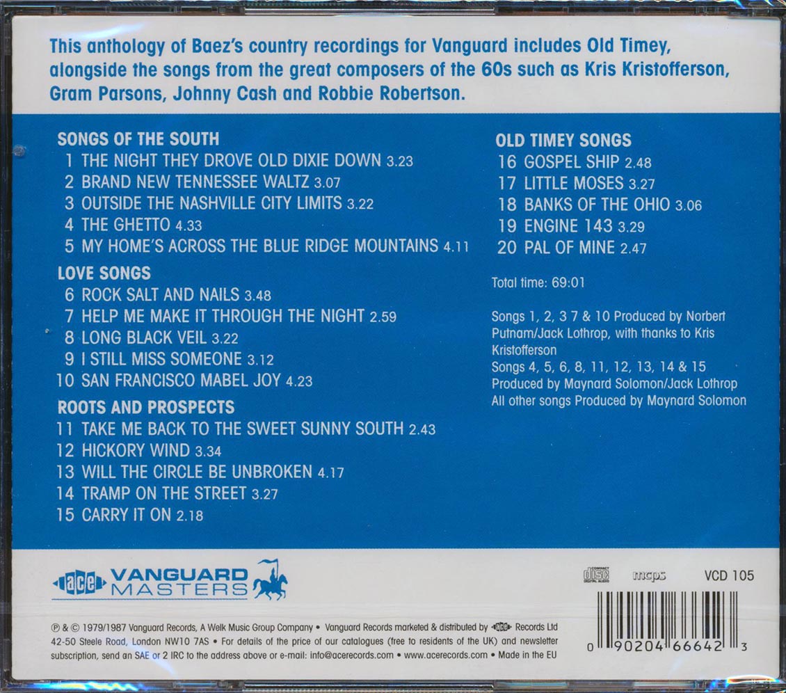 Joan Baez - The Joan Baez Country Music Album (20 tracks) (remastered)