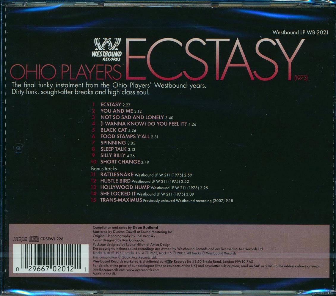 Ohio Players - Ecstasy (+ 6 bonus tracks) (remastered)