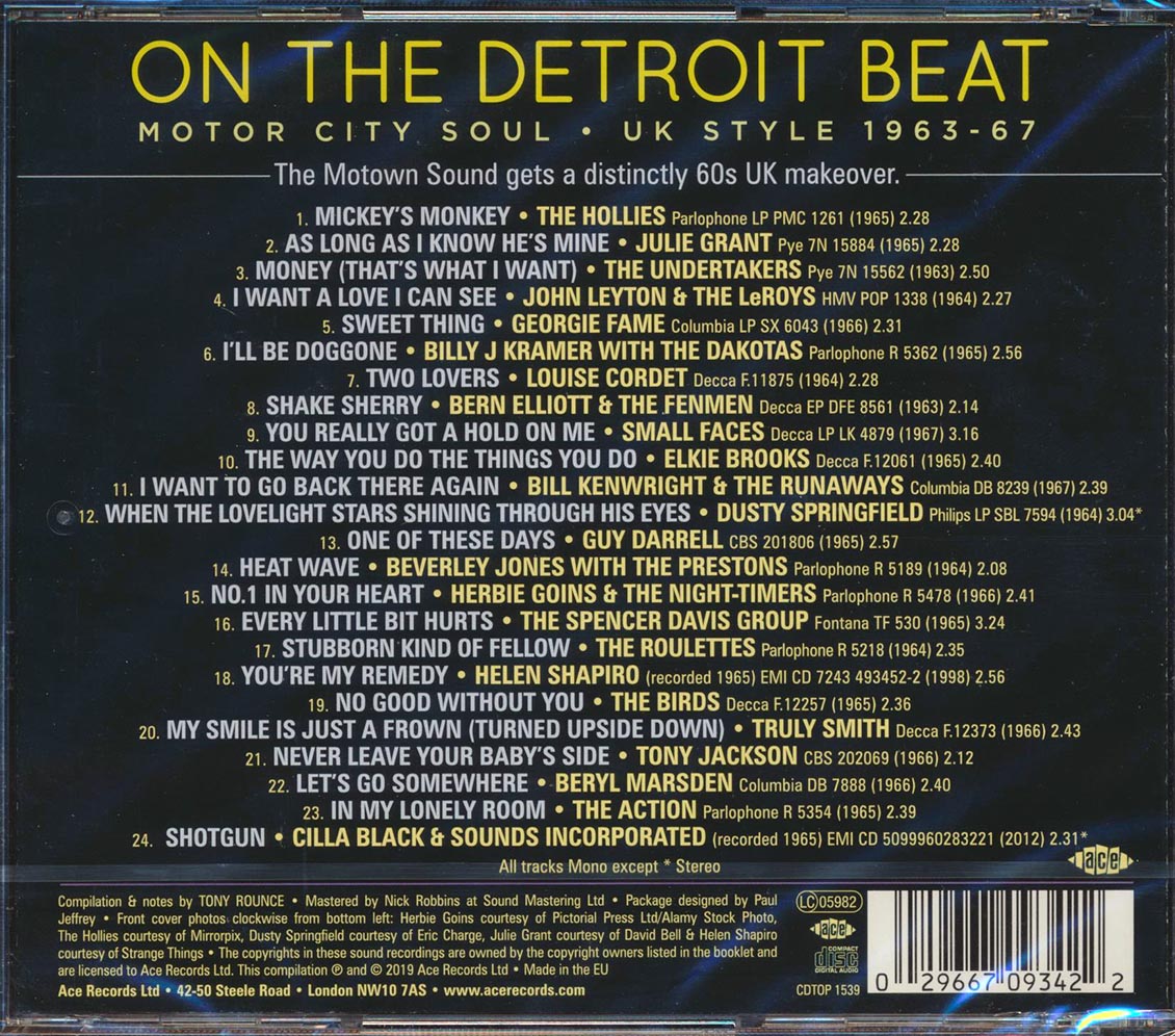 Georgie Fame, The Hollies, Small Faces, Etc. - On The Detroit Beat: Motor City Soul, UK Style 1963-67 (24 tracks) (incl. large booklet) (remastered)