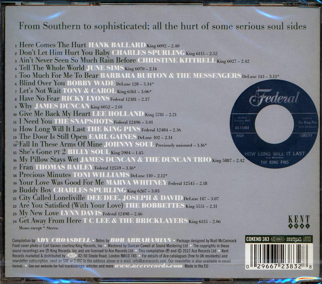 Hank Ballard, Billy Soul, The Bobbettes, Etc. - Here Comes The Hurt: Soul Ballads From King, Federal, DeLuxe (24 tracks) (incl. large booklet) (remastered)