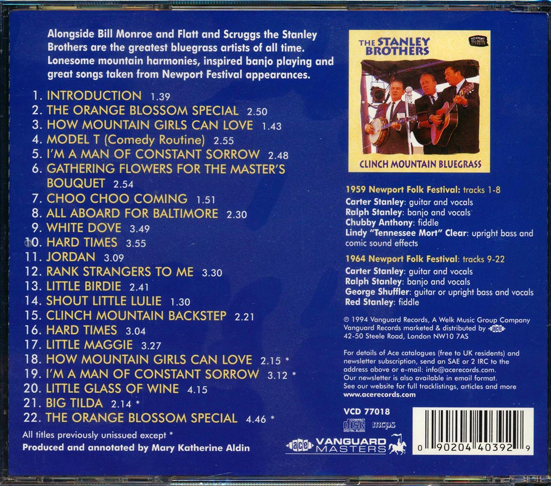 The Stanley Brothers - Clinch Mountain Bluegrass (22 tracks) (remastered)