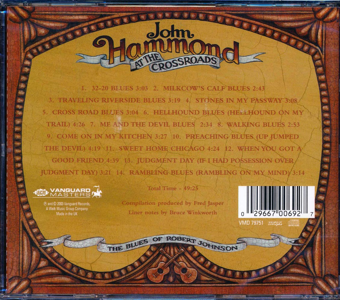 John Hammond - At The Crossroads: The Blues Of Robert Johnson