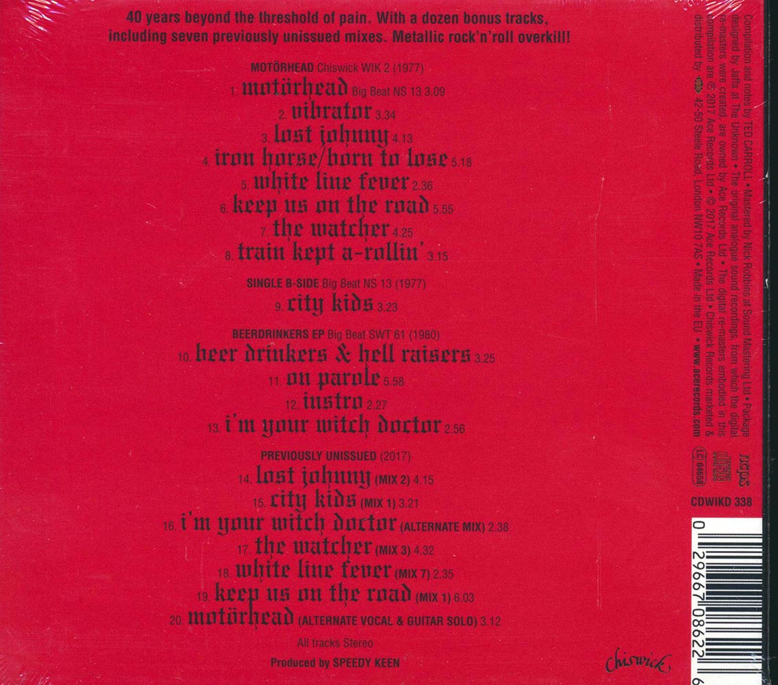 Motorhead - Motorhead: 40th Anniversary Edition (20 tracks) (+ 13 bonus tracks) (incl. large booklet) (remastered)