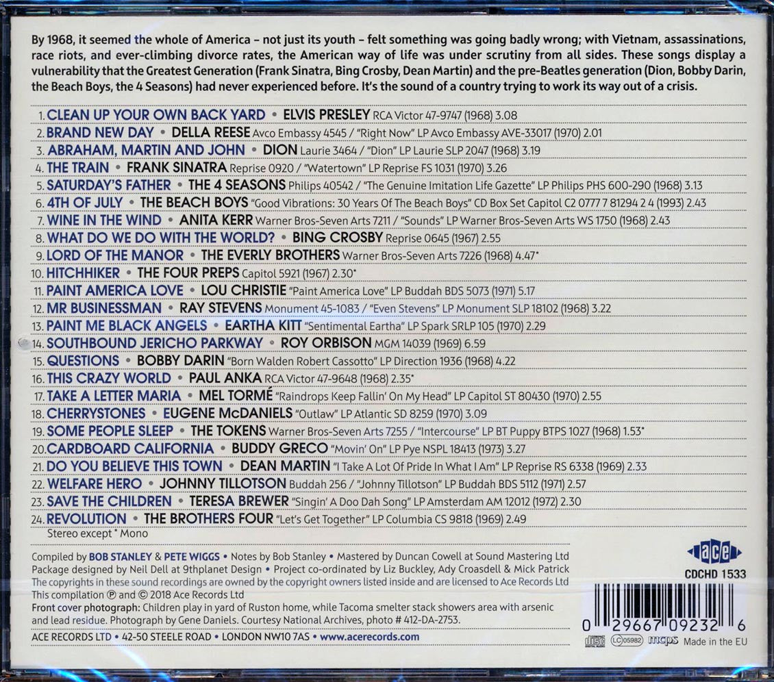 Elvis Presley, The Beach Boys, Bing Crosby, Roy Orbison, Etc. - Bob Stanley & Pete Wiggs Present State Of The Union: The American Dream In Crisis 1967-1973 (24 tracks) (incl. large booklet) (remastered)