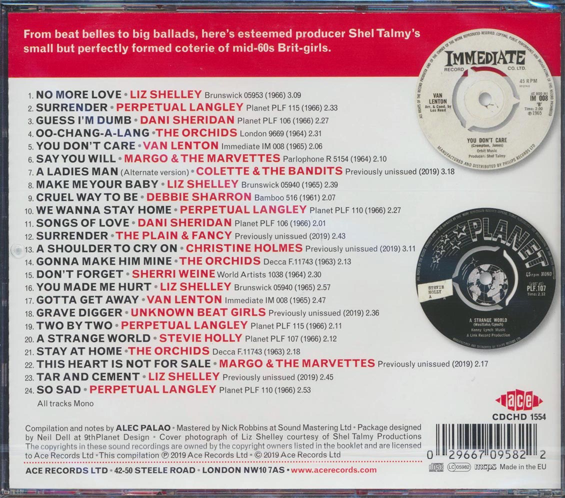 Liz Shelley, The Orchids, The Plain & Fancy - She's Girls: From The Planet Records Vaults (24 tracks) (incl. large booklet) (remastered)