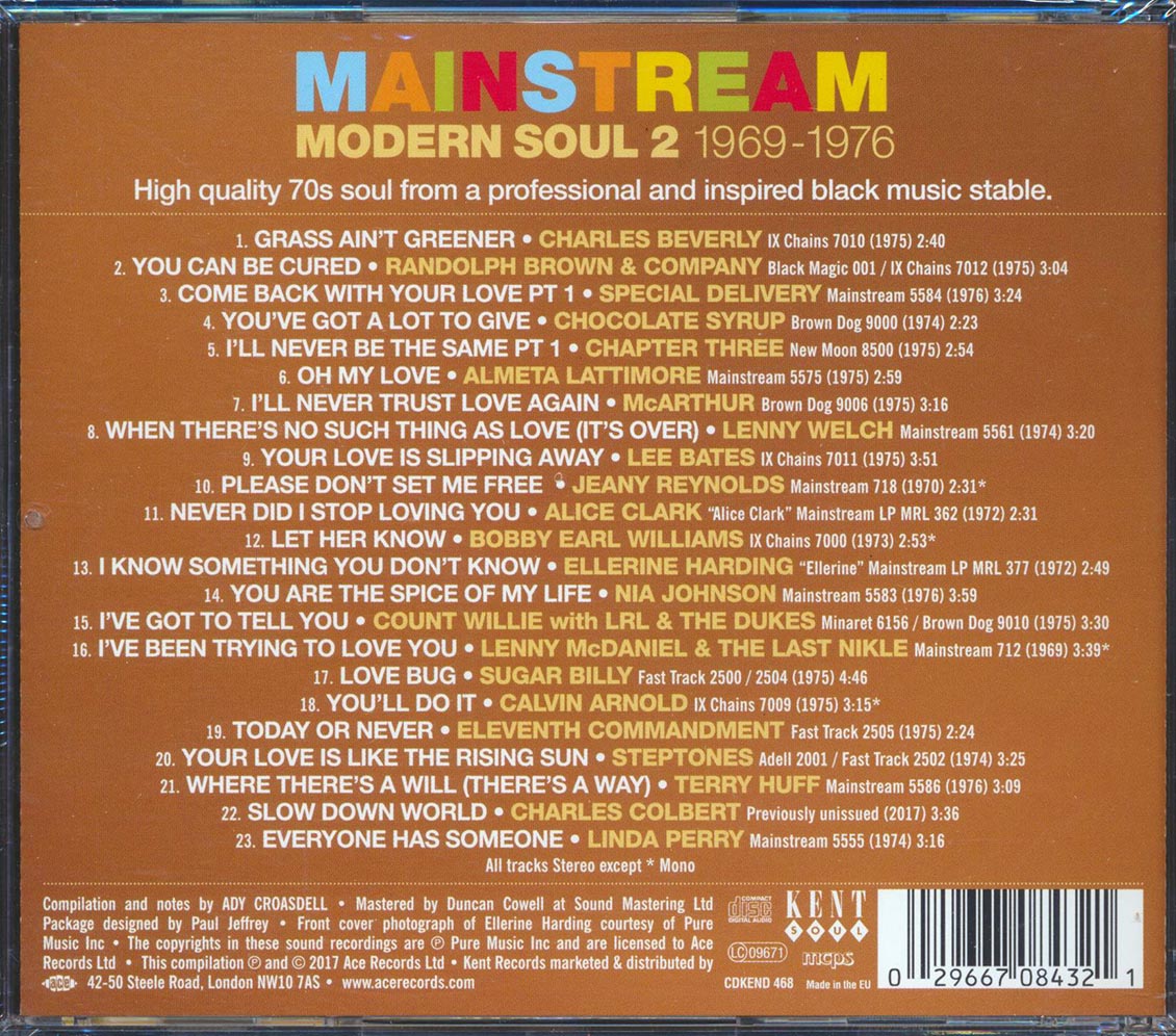 Charles Beverly, Chocolate Syrup, Alice Clark, Etc. - Mainstream Modern Soul 2: 1969-1976 (23 tracks) (incl. large booklet) (remastered)