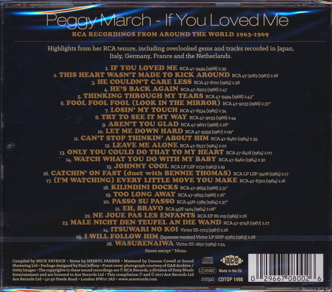 Peggy March - If You Loved Me: RCA Recordings From Around The World 1963-1969 (26 tracks) (incl. large booklet) (remastered)