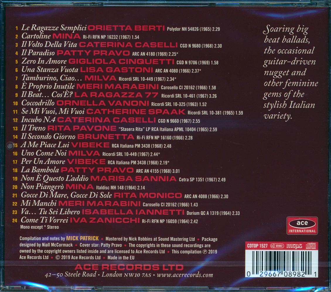 Orietta Berti, Mina, Caterina Cabelli, Etc. - Bellissima! More 1960s She-Pop From Italy (24 tracks) (incl. large booklet) (remastered)