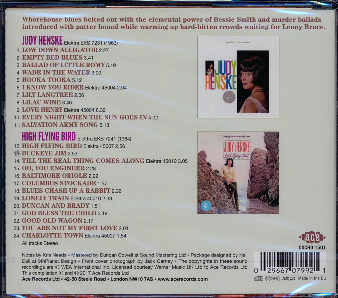 Judy Henske - The Elektra Albums (2 albums on 1 CD) (24 tracks) (incl. large booklet) (remastered)