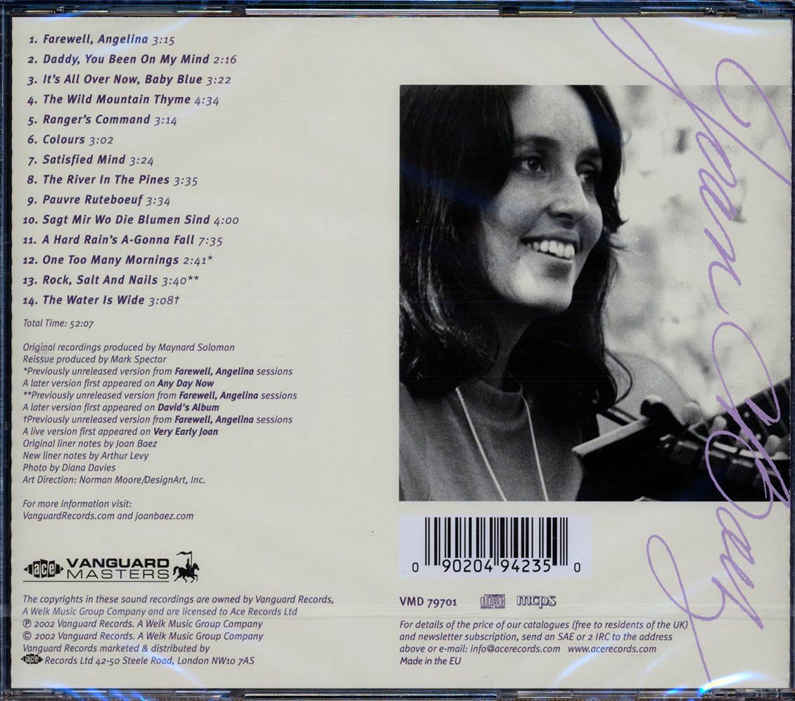 Joan Baez - Farewell Angelina (+ 4 bonus tracks) (remastered)