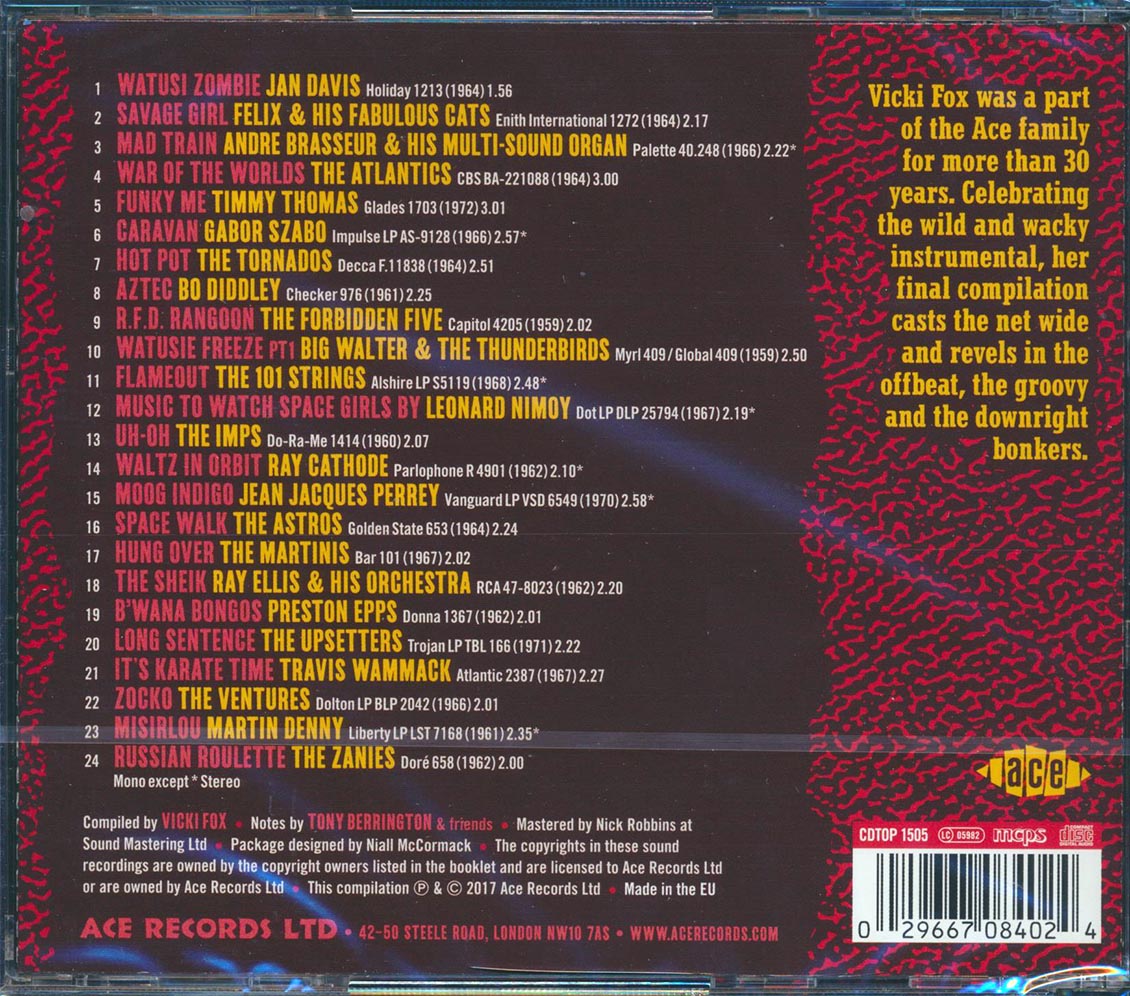Bo Diddley, The Tornados, The Imps, The Astros, Etc. - Sounds Of The Unexpected: Weird & Wacky Instrumentals From Pop's Final Frontiers (24 tracks) (incl. large booklet) (remastered)